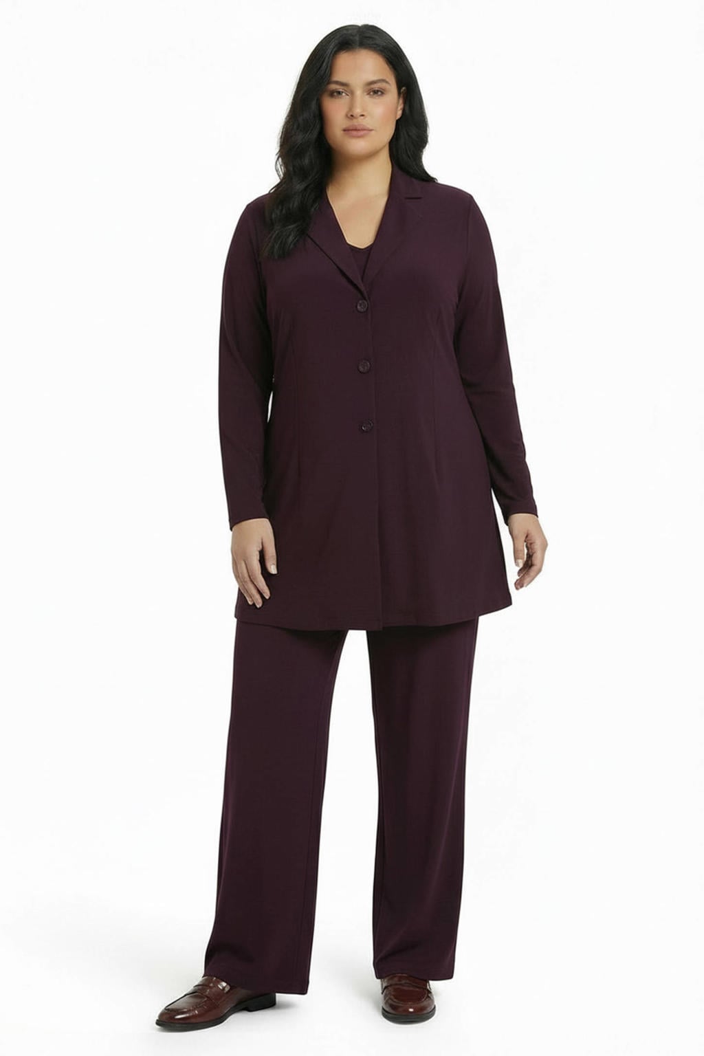 YOEK Plus Size blazer - paars