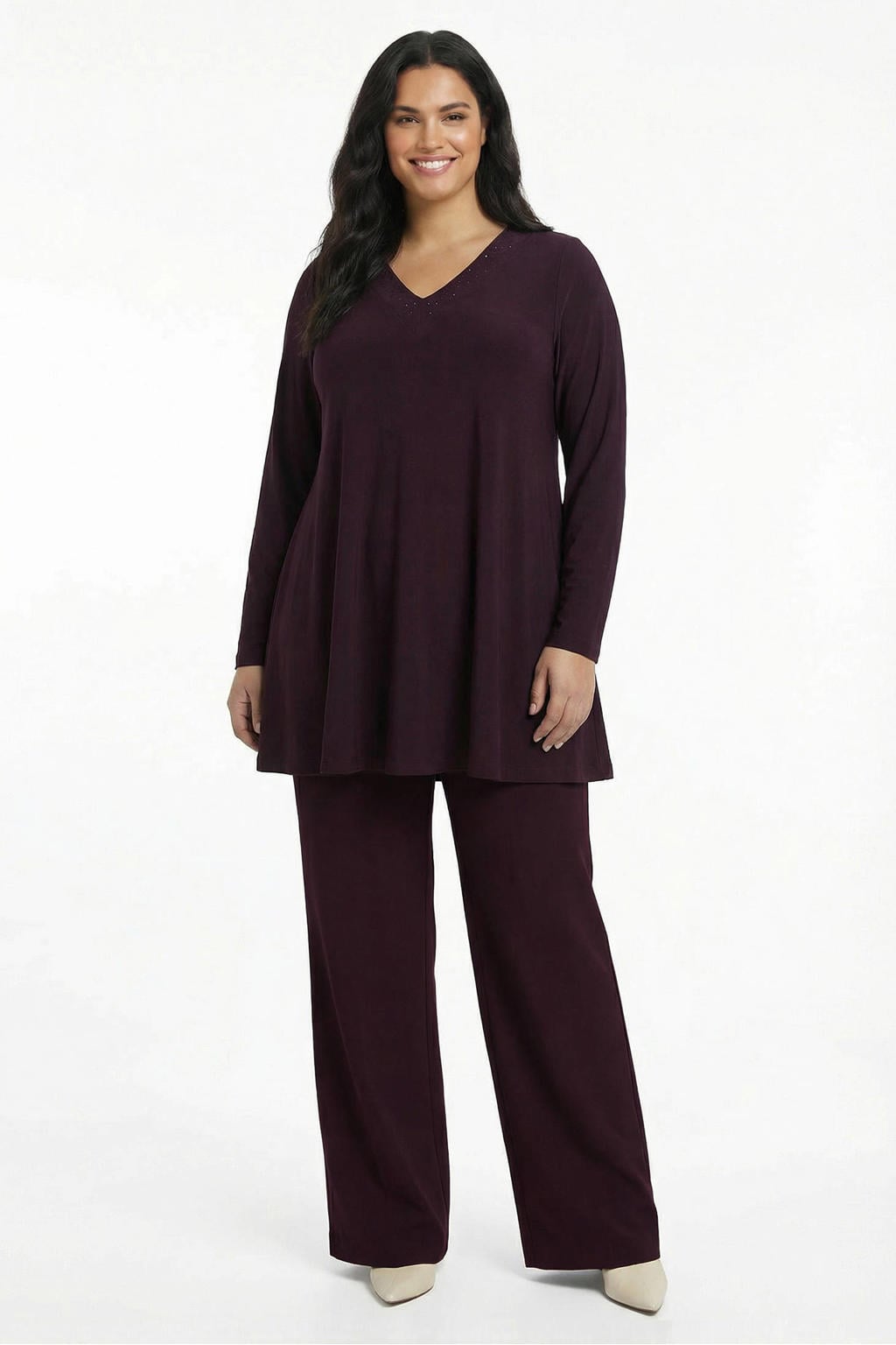 YOEK Plus Size tuniek - paars