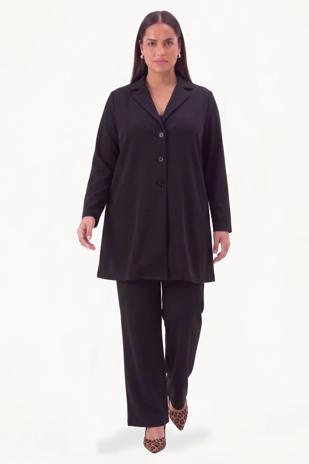 YOEK Plus Size blazer - zwart