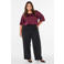 Zizzi Plus Size satijnen top - donkerrood