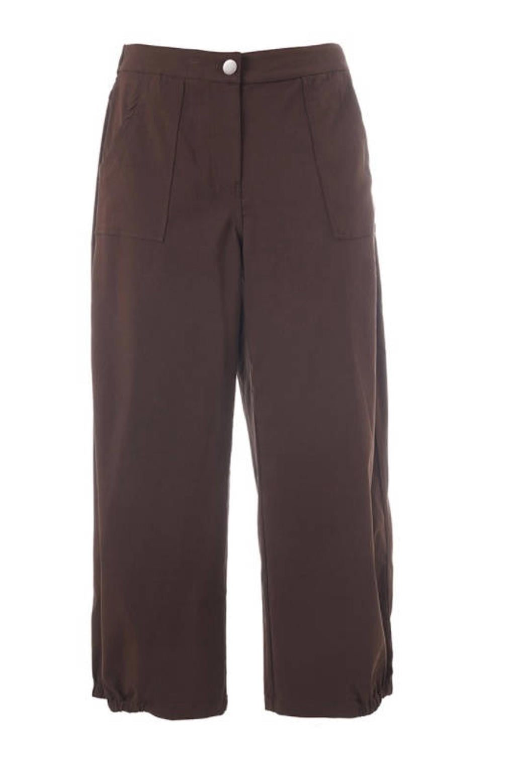 Gozzip Plus Size baggy cropped cargobroek - bruin