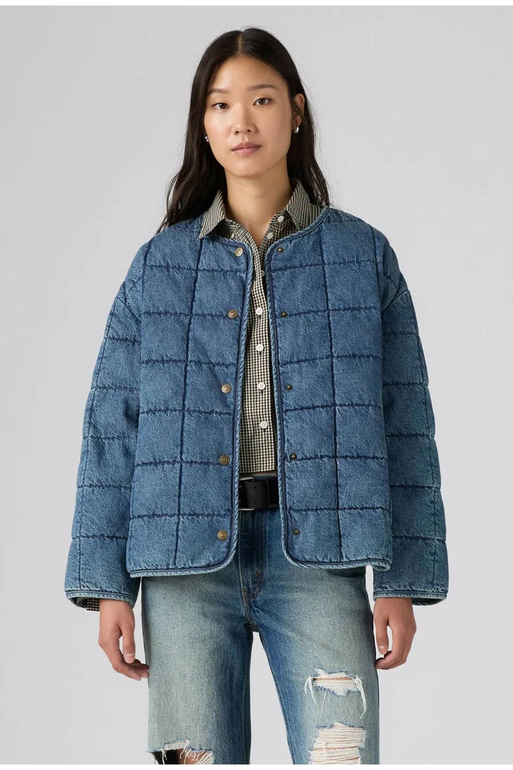 Levi's pufferjas - medium blauw denim