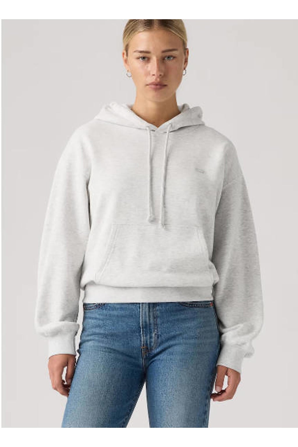 Levi's hoodie met logo - lichtgrijs