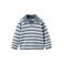 Mango Kids rechtvallende gebreide gestreepte trui - middenblauw/lichtblauw
