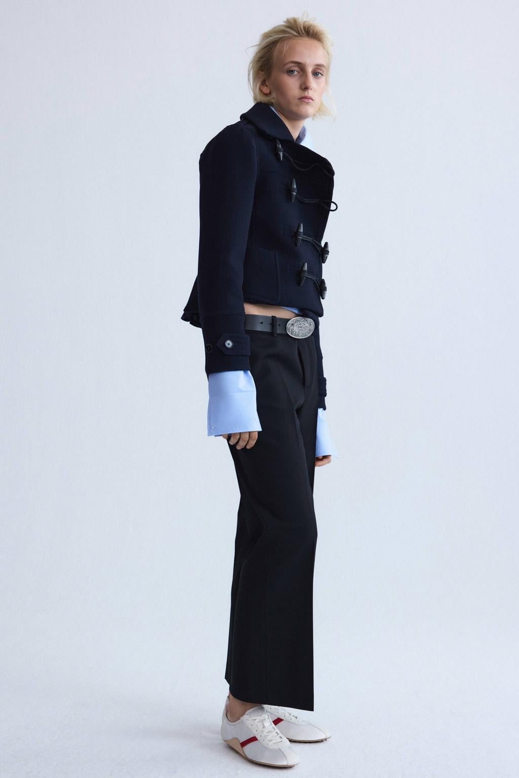 Mango wide leg broek - zwart