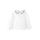 Mango Kids rechtvallende blouse met broderie - naturel wit/blauw