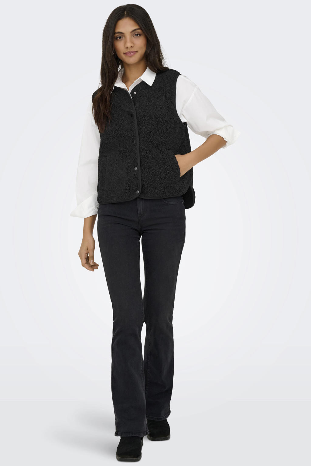 JDY gilet - zwart