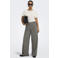 JDY wide leg corduroy casual broek - grijs