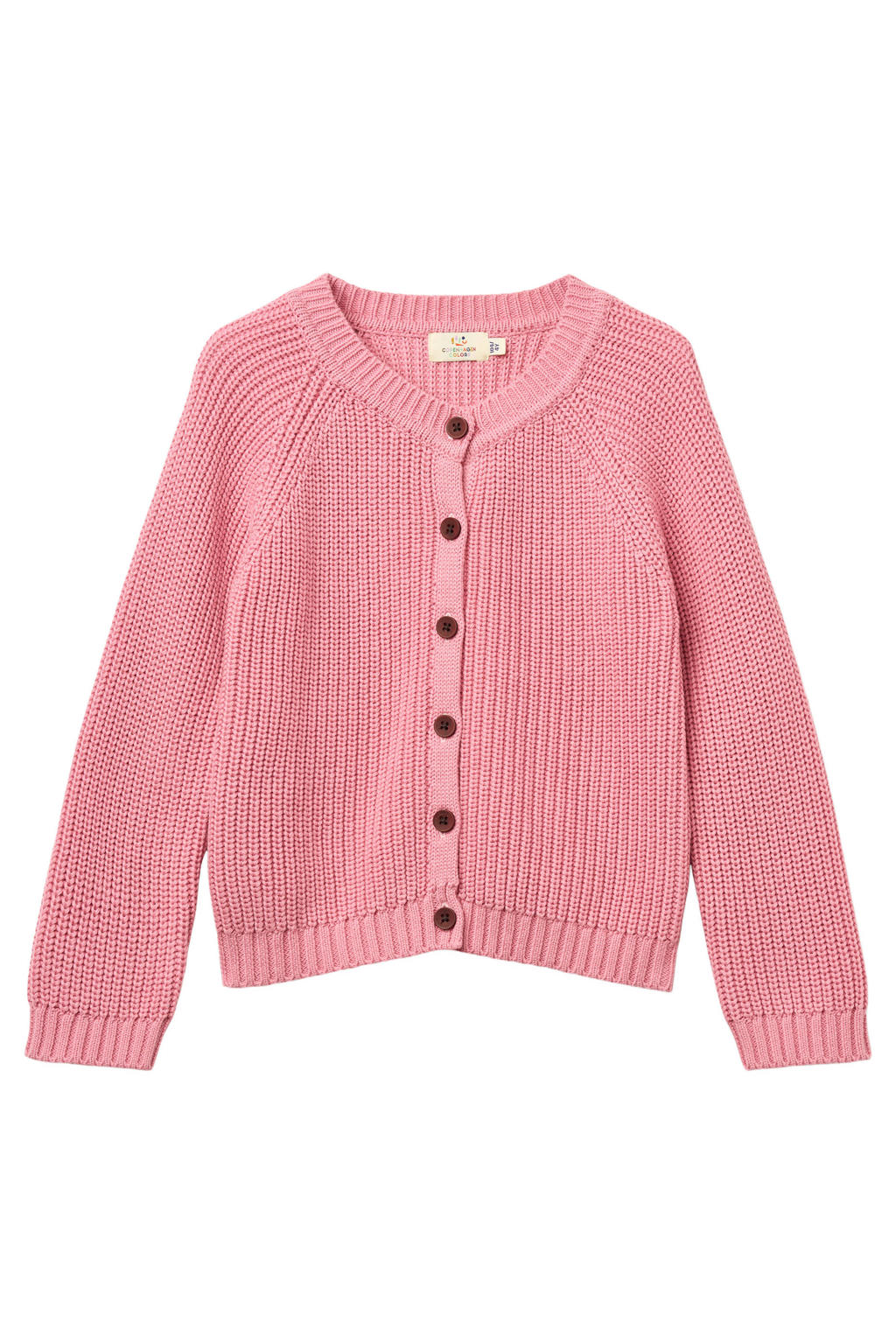 Copenhagen Colors katoenen gebreid vest - roze