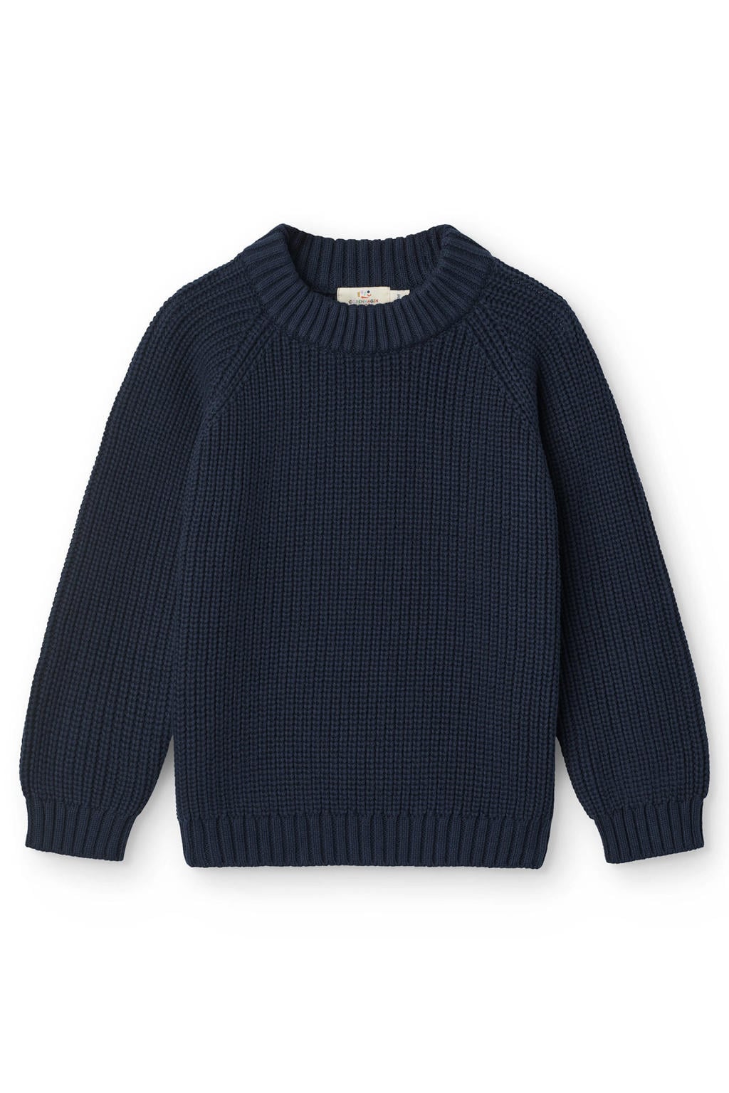Copenhagen Colors katoenen gebreide trui - donkerblauw
