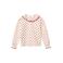 Copenhagen Colors rechtvallende longsleeve met ruches en hartjes - ecru/rood