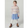 Copenhagen Colors gebreide trui met print en wol - beige/blauw/bruin