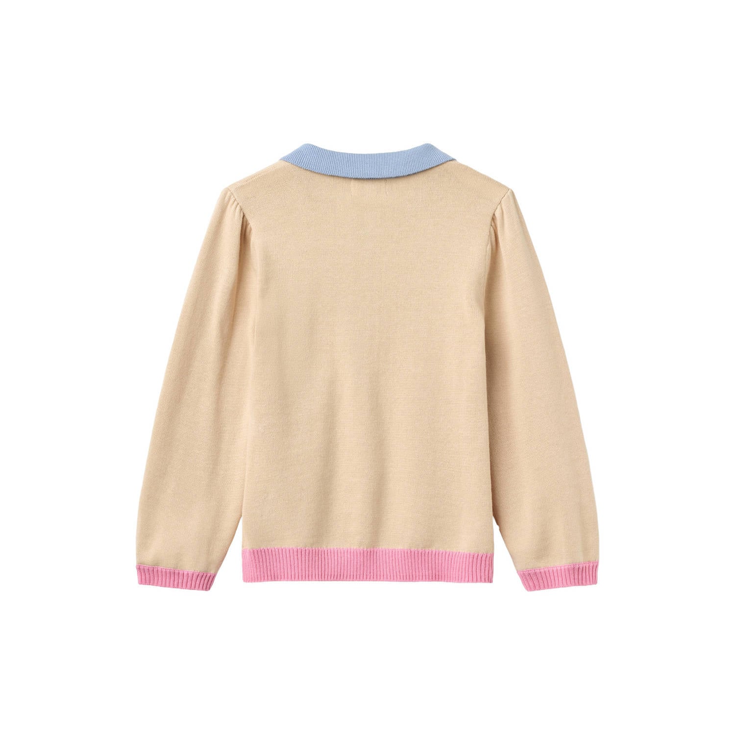 Copenhagen Colors katoenen gebreide trui beige roze lichtblauw