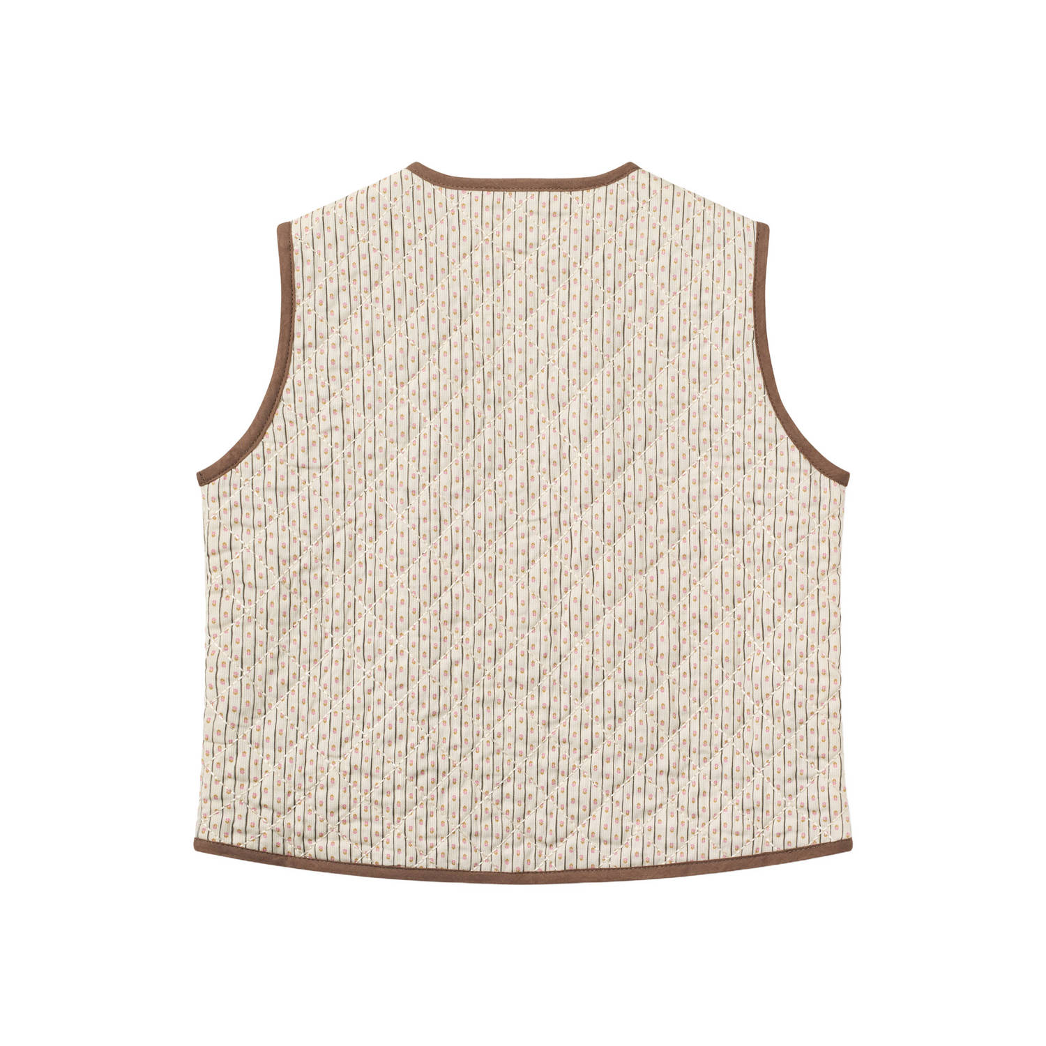 Copenhagen Colors gilet met print zand bruin