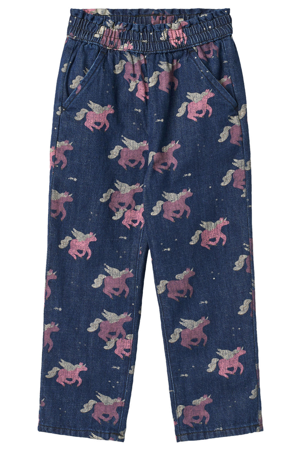 Dark blue denim meisjes Copenhagen Colors straight leg jeans van denim