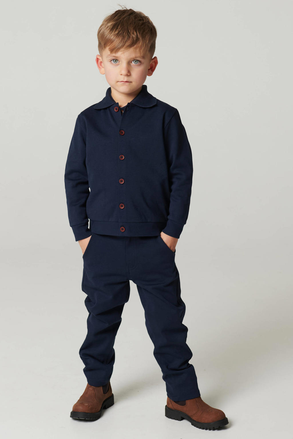 Copenhagen Colors katoenen sweatvest - donkerblauw