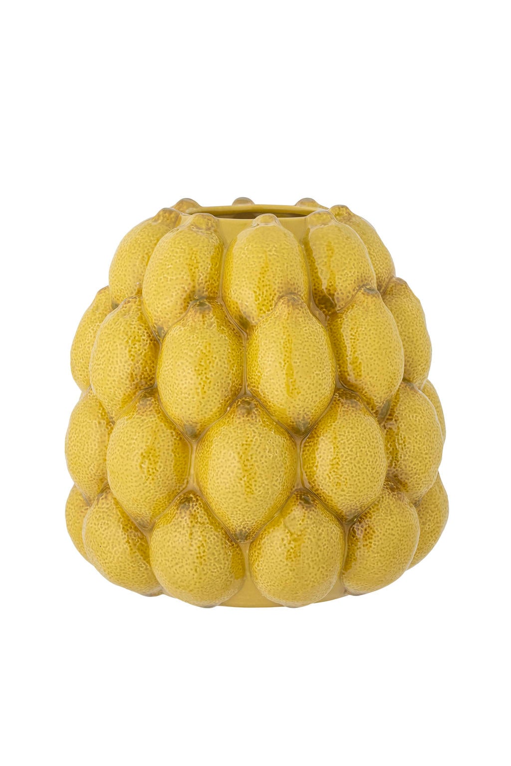 Creative Collection keramieken vaas Limone 22x22 cm - geel