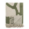 Bloomingville katoenen grafische plaid Dalmine 160x130 cm - groen
