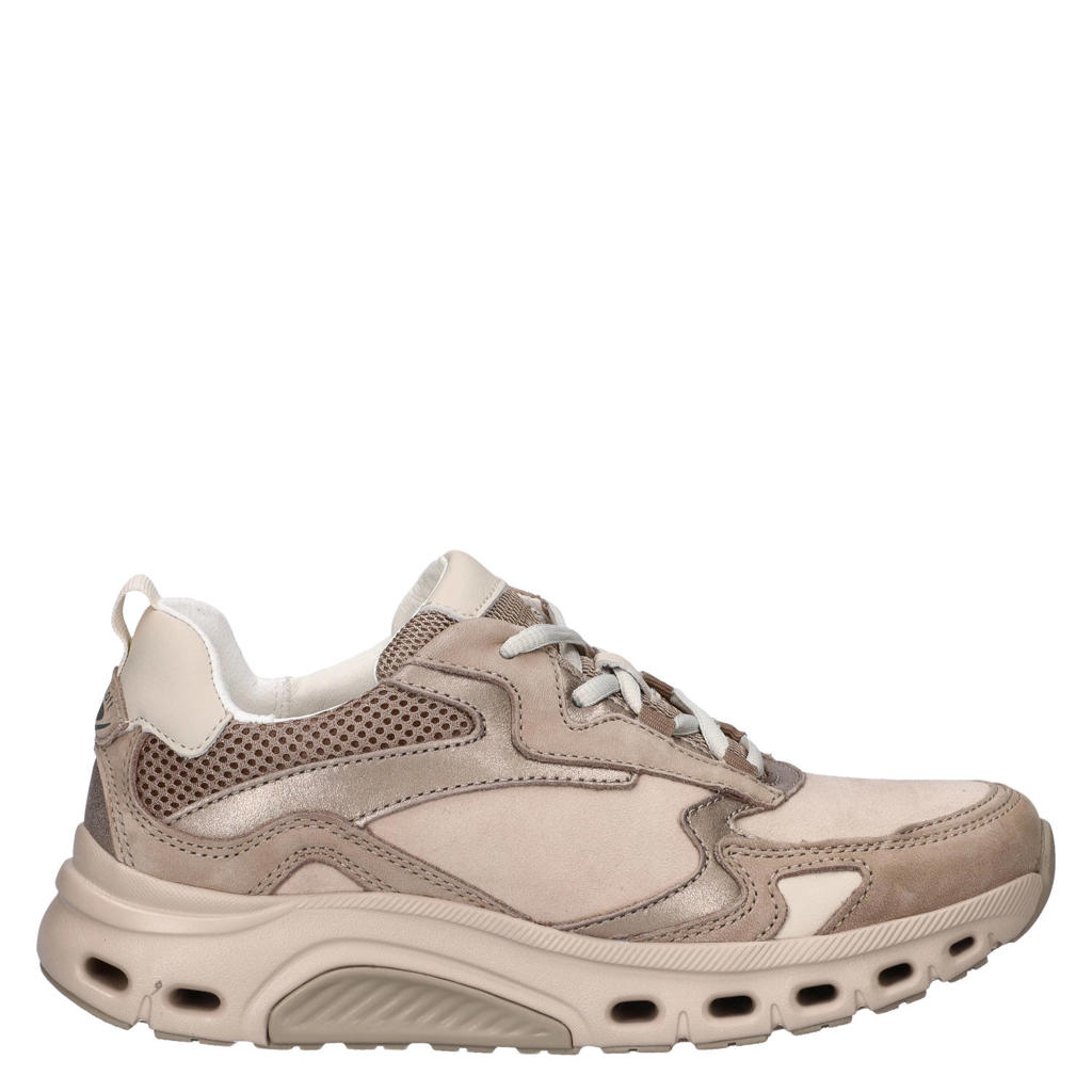 Gabor Rollingsoft leren sneakers - beige