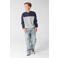 Shoeby sweater - grijs/donkerblauw