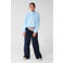 Shoeby pantalon met plooien - marineblauw