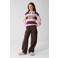Shoeby gebreide gestreepte trui - paars/roze/bruin
