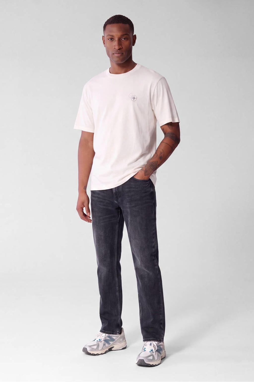 Shoeby straight leg jeans L34 - donkergrijs