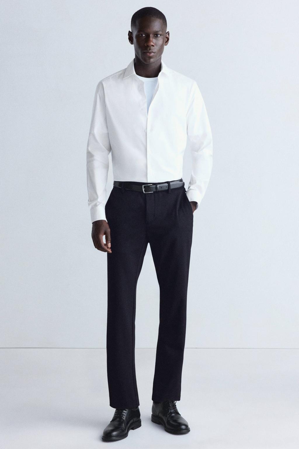 Mango Man slim fit overhemd - wit