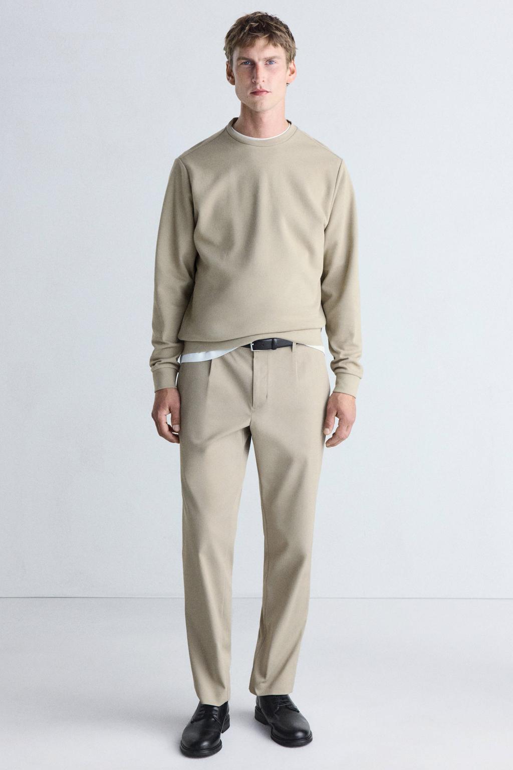 Mango Man regular fit pantalon - lichtbeige