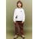 Mango Kids rechtvallende sweater met borduursels - naturel wit