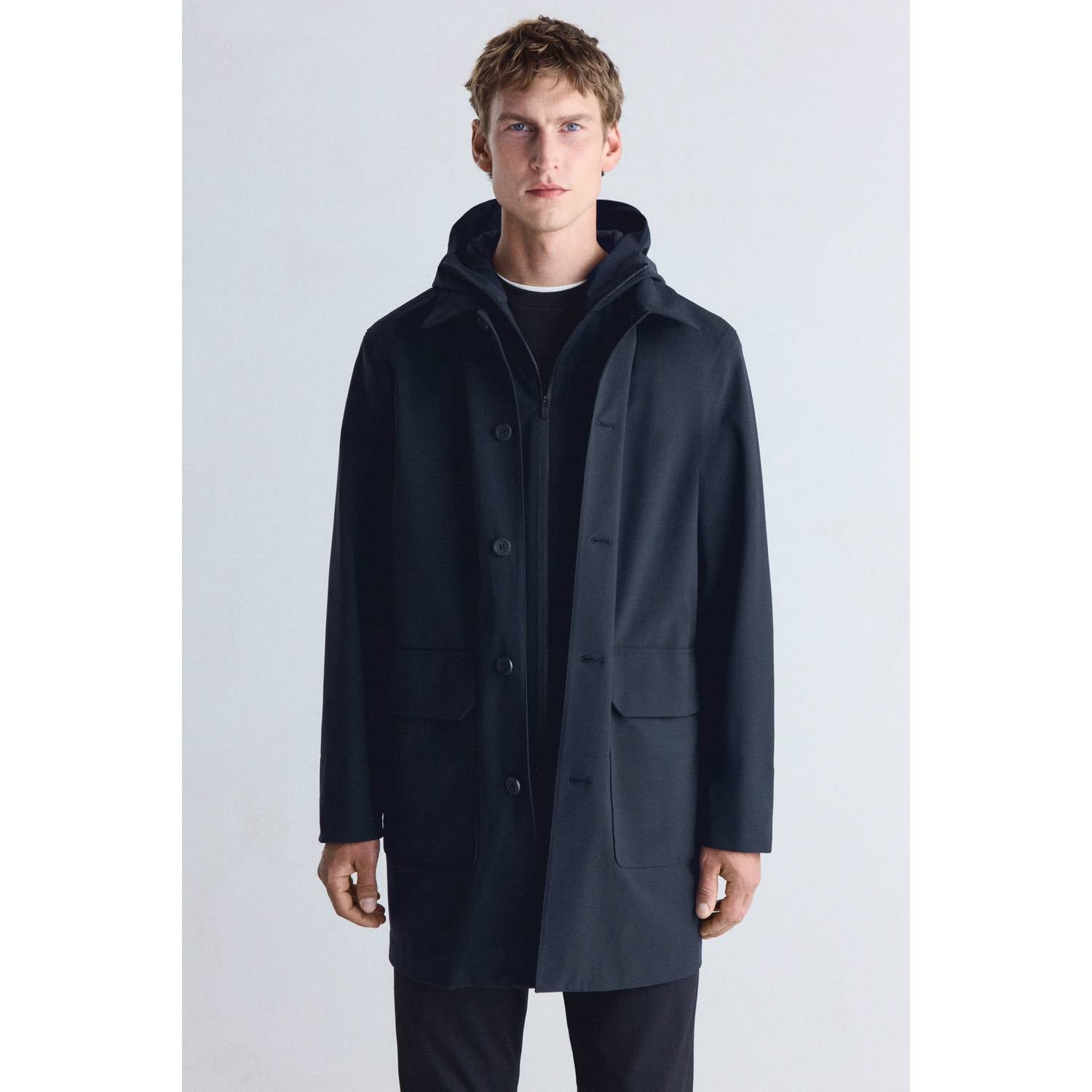 Mango Man parka donkerblauw