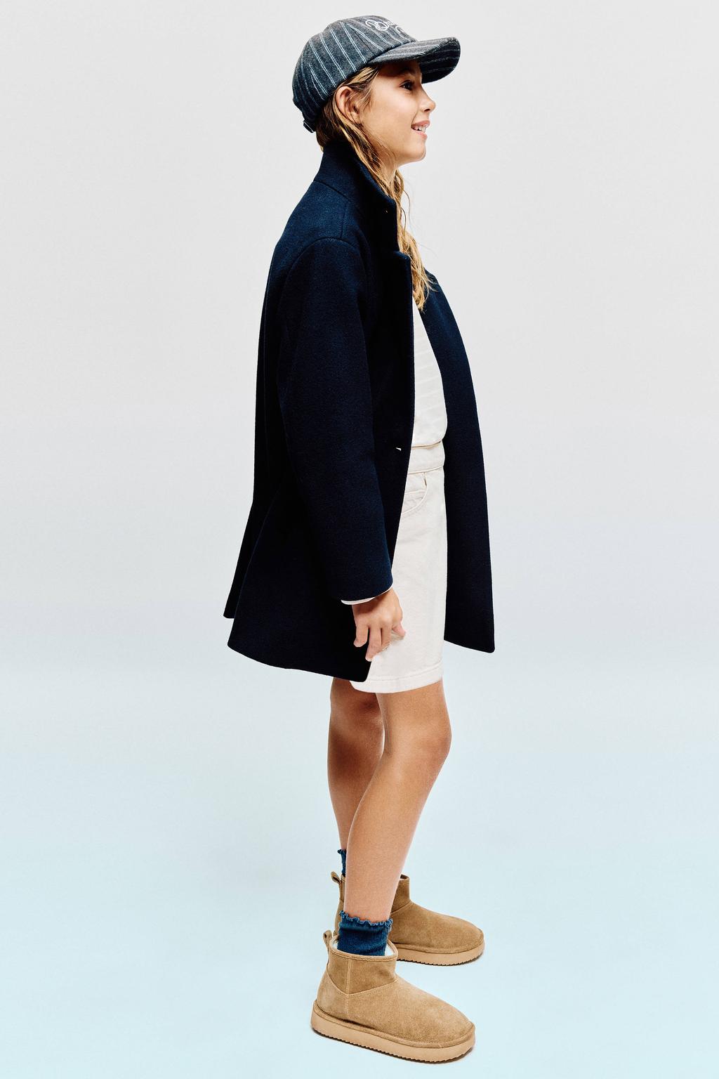 Mango Kids manteljas - donkerblauw