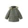 Mango Kids winterjas met imitatiebontkraag - groen