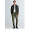 Mango Man slim fit overhemd - kaki