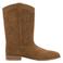 Mango Kids western leren laarzen met borduursels - cognac