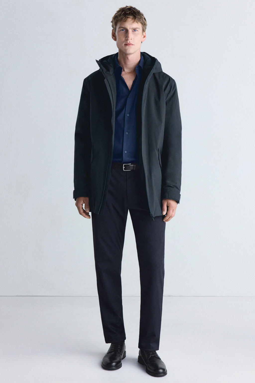 Mango Man parka - donkerblauw