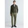 Mango Man gebreid vest - donkergroen