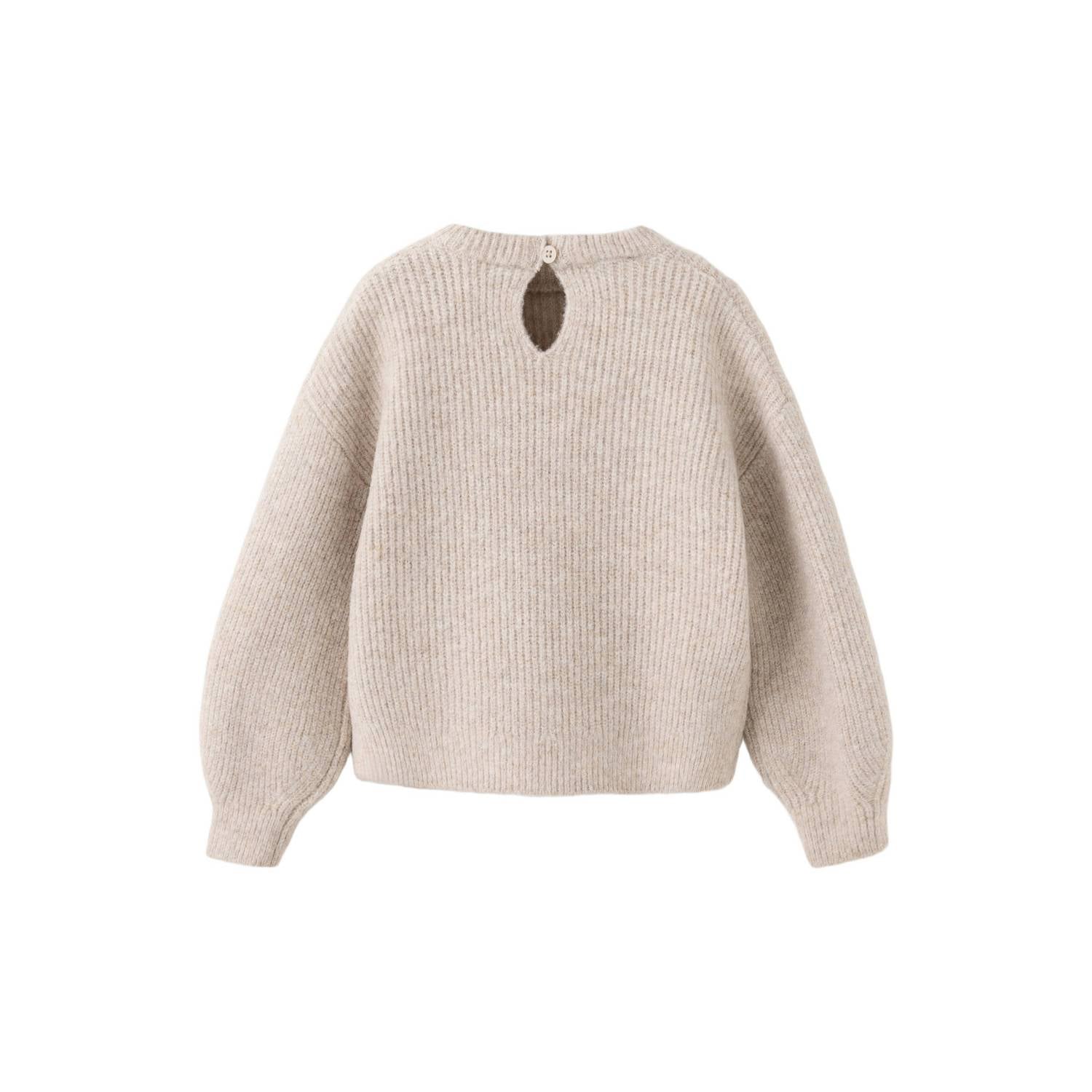 Mango Kids gebreide trui met print lichtbruin