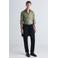 Mango Man slim fit geruit overhemd - kaki