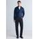 Mango Man slim fit casual overhemd - donkerblauw
