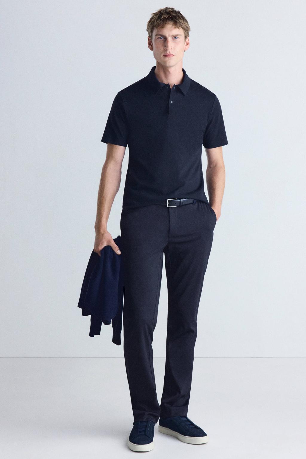 Mango Man slim fit polo - marine