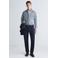 Mango Man slim fit geruit overhemd - blauw