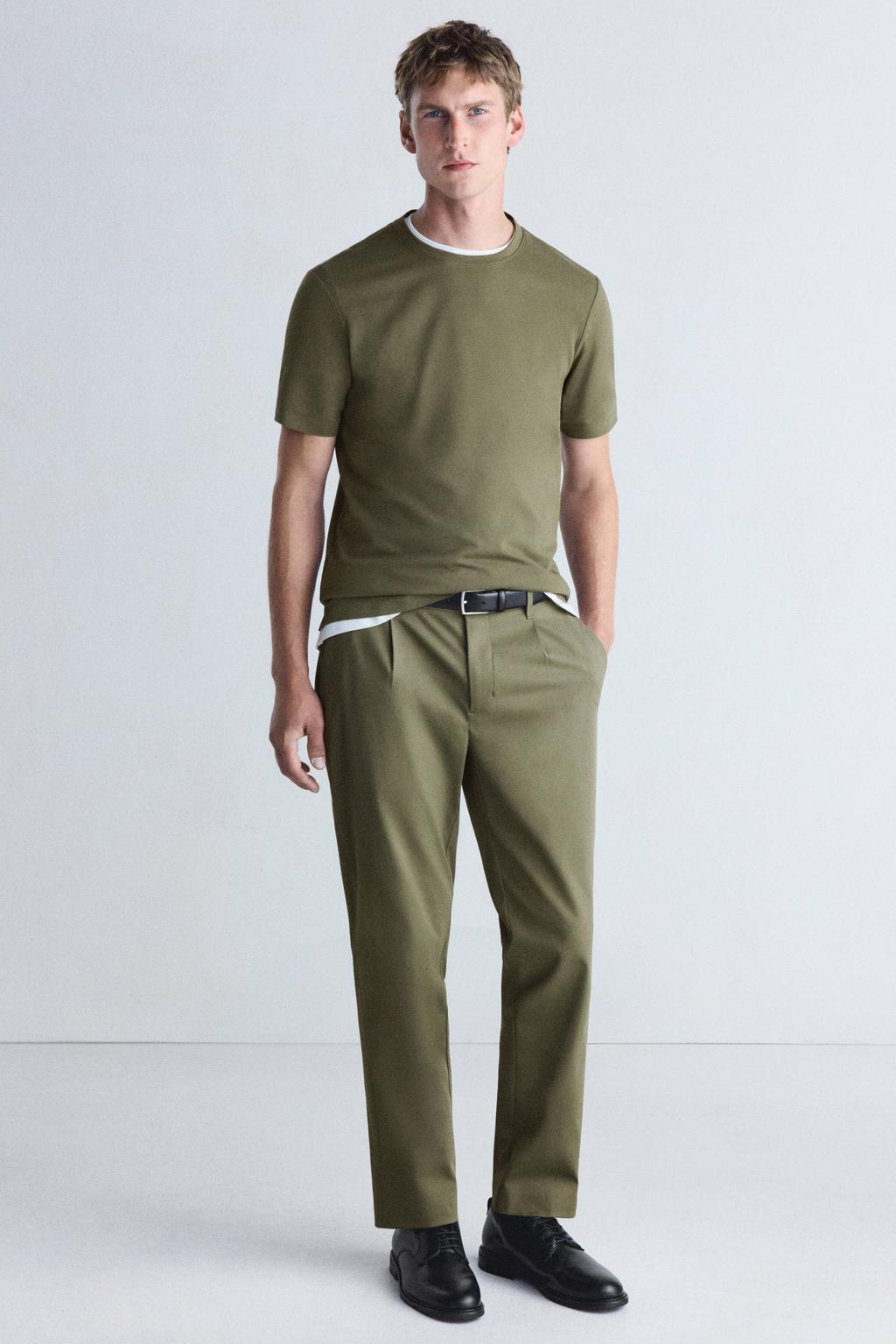 Mango Man regular fit T-shirt - kaki