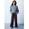 Mango Kids wide leg jeans met print - bruin