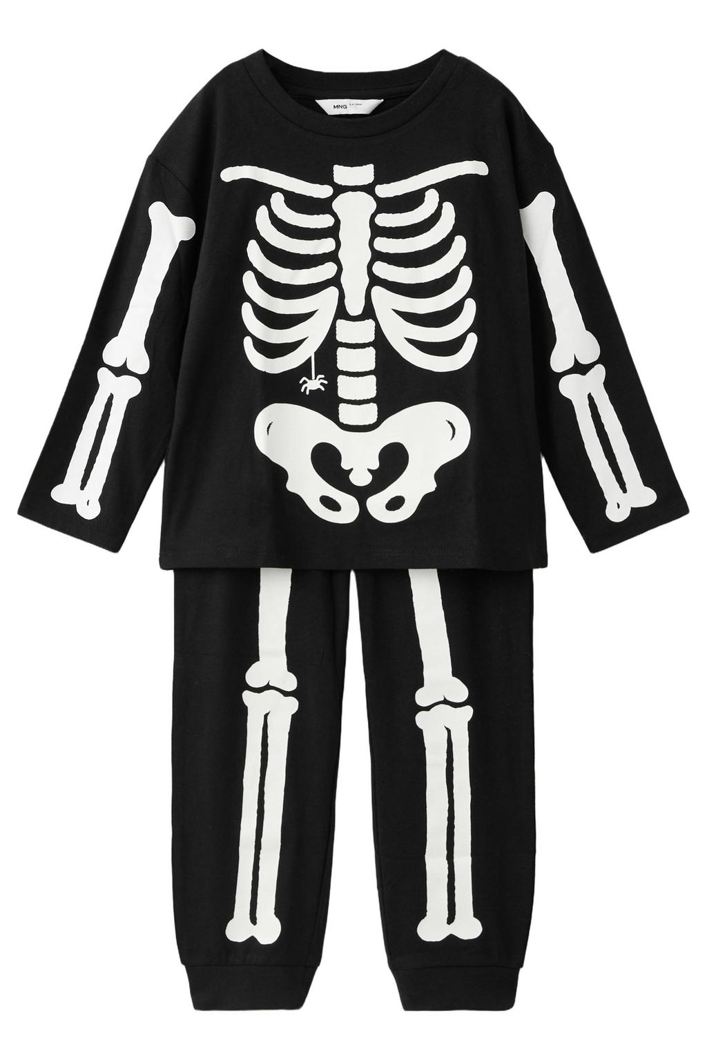 Mango Kids pyjama met print - zwart