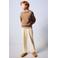 Mango Kids sweater met backprint - bruin