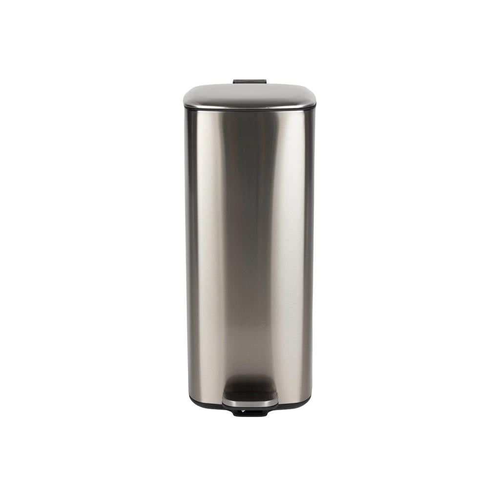 Housecraft Living rechthoekige prullenbak 27x27x65 cm - zilver