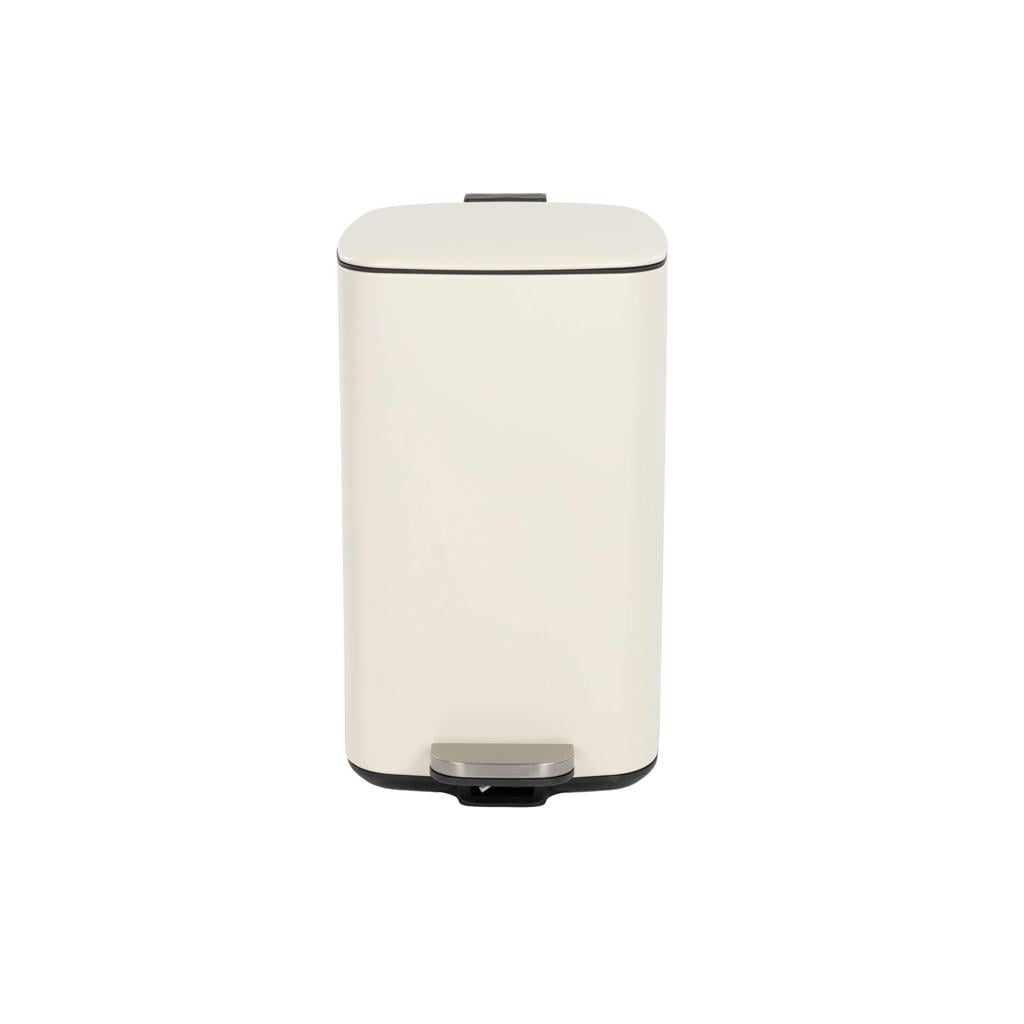 Housecraft Living rechthoekige prullenbak 20 liter - crème