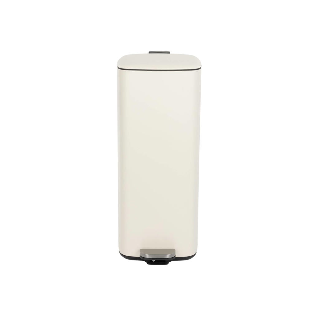 Housecraft Living rechthoekige prullenbak 30 liter 27x27x65 cm - crème