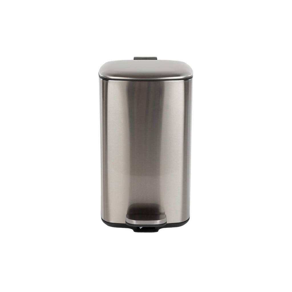 Housecraft Living prullenbak 20 liter 27x27x45 cm - zilver